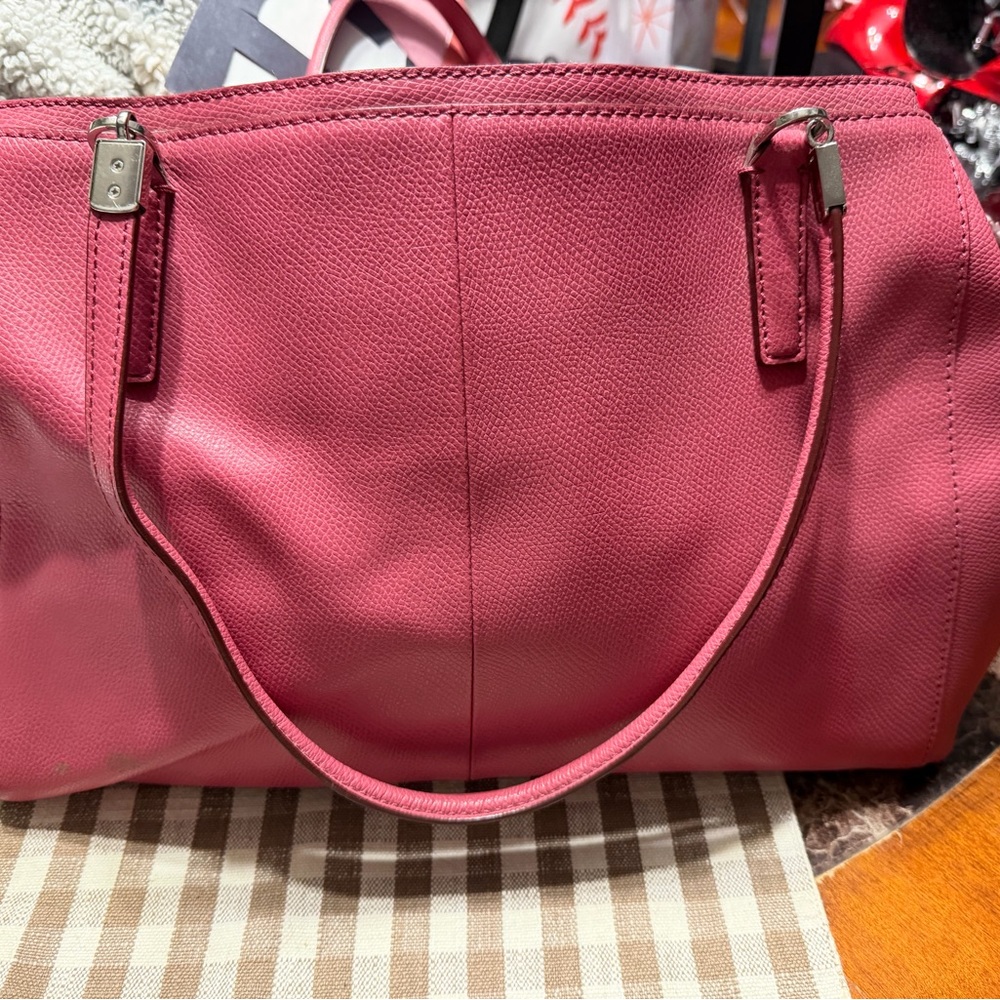 Coach Raspberry Leather Shoulder Bag and Wallet Set - Picture 3 of 7
